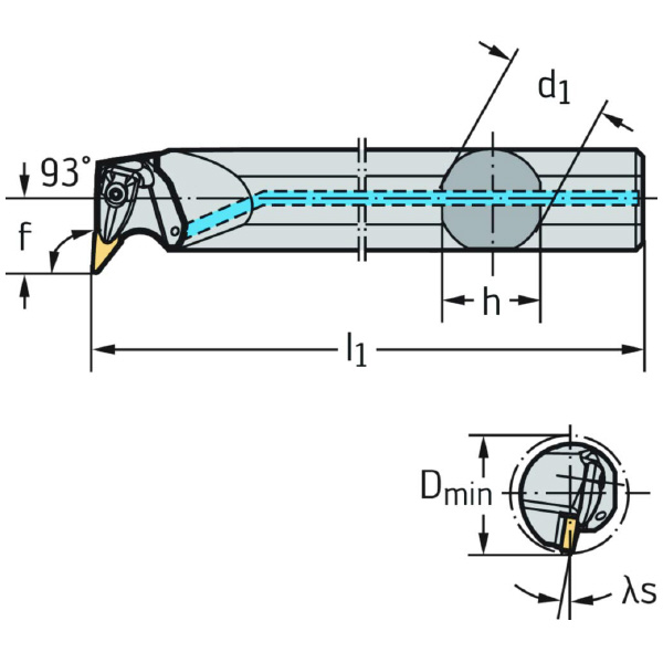 ワルタージャパン（株） ボーリングバー リジットクランプ A24T ボーリングバー　リジットクランプ A24T-DVUNR3