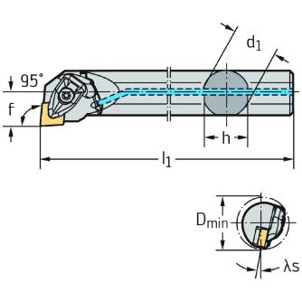 ワルタージャパン（株） ボーリングバー リジットクランプ A25T ボーリングバー　リジットクランプ A25T-DCLNR12