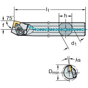 ワルタージャパン（株） ボーリングバー リジットクランプ A25T ボーリングバー　リジットクランプ A25T-DSKNL12