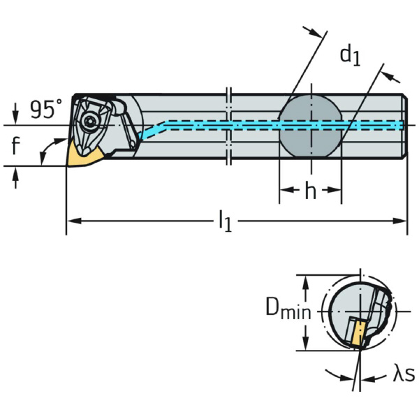 ワルタージャパン（株） ボーリングバー リジットクランプ A25T ボーリングバー　リジットクランプ A25T-DWLNR08