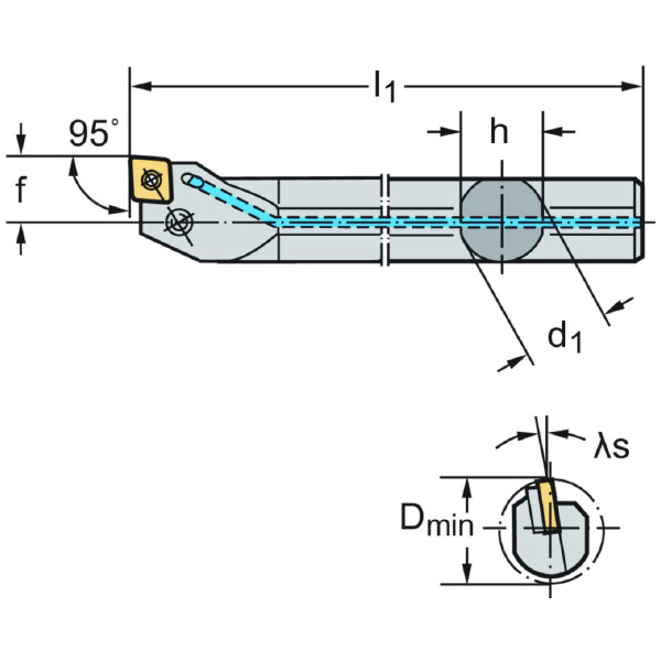 ワルタージャパン（株） ボーリングバー レバークランプ A25T ボーリングバー　レバークランプ A25T-PCLNL09