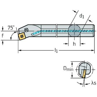 ワルタージャパン（株） ボーリングバー レバークランプ A25T ボーリングバー　レバークランプ A25T-PSKNR12
