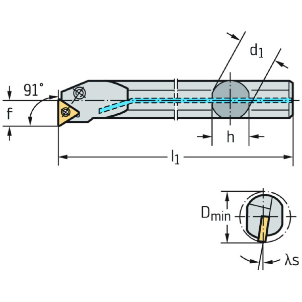 ワルタージャパン（株） ボーリングバー レバークランプ A25T ボーリングバー　レバークランプ A25T-PTFNR16