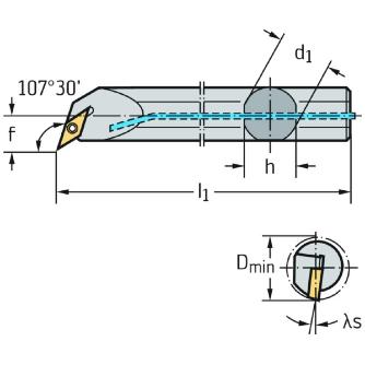 ワルタージャパン（株） ボーリングバー スクリュークランプ A25T ボーリングバー　スクリュークランプ A25T-SVQBR11