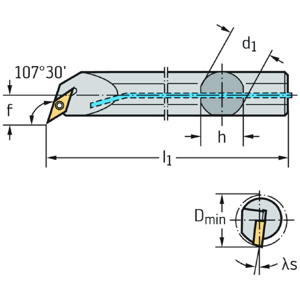 ワルタージャパン（株） ボーリングバー スクリュークランプ A25T ボーリングバー　スクリュークランプ A25T-SVQBR11