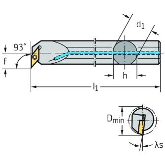 ワルタージャパン（株） ボーリングバー スクリュークランプ A25T ボーリングバー　スクリュークランプ A25T-SVUBR11