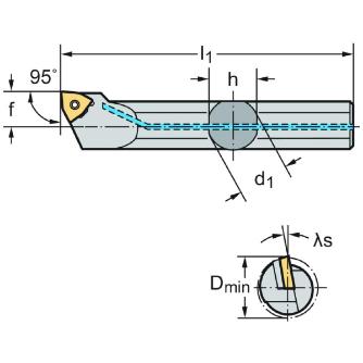 ワルタージャパン（株） ボーリングバー スクリュークランプ A25T ボーリングバー　スクリュークランプ A25T-SWLCL08