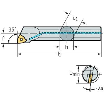 ワルタージャパン（株） ボーリングバー スクリュークランプ A25T ボーリングバー　スクリュークランプ A25T-SWLCR08
