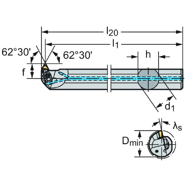 ワルタージャパン（株） ボーリングバー リジットクランプ A32T ボーリングバー　リジットクランプ A32T-DDXNL11