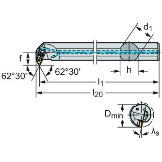 ワルタージャパン（株） ボーリングバー リジットクランプ A40T ボーリングバー　リジットクランプ A40T-DDXNR15