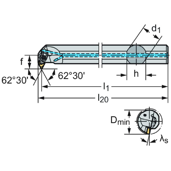 ワルタージャパン（株） ボーリングバー リジットクランプ A40T ボーリングバー　リジットクランプ A40T-DDXNR15