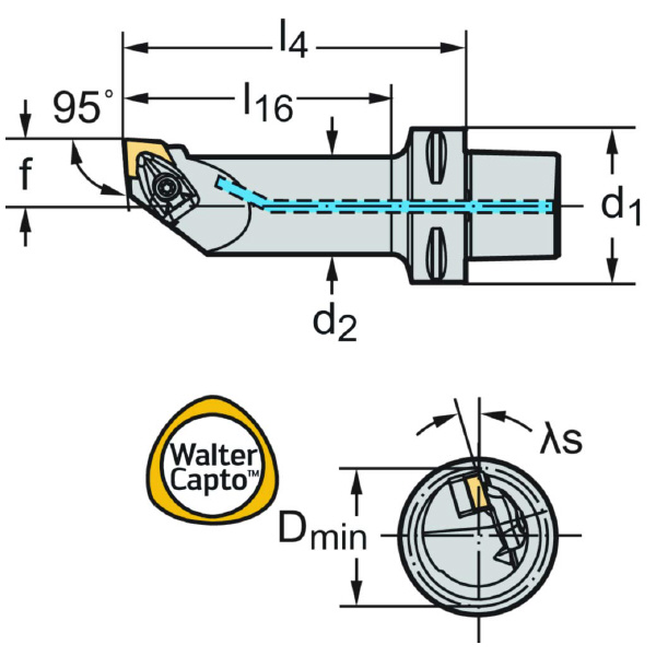 ワルタージャパン（株） ボーリングバー リジットクランプ C4 ボーリングバー　リジットクランプ C4-DCLNL-17090-12