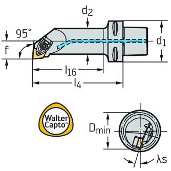 ワルタージャパン（株） ボーリングバー リジットクランプ C4 ボーリングバー　リジットクランプ C4-DCLNR-17090-12