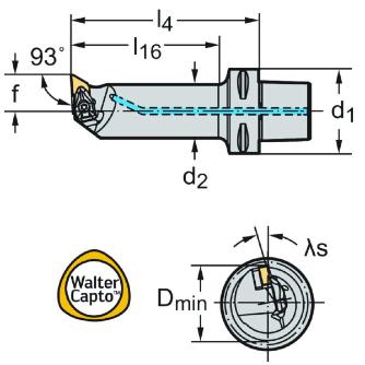 ワルタージャパン（株） ボーリングバー リジットクランプ C4 ボーリングバー　リジットクランプ C4-DDUNL-27080-15