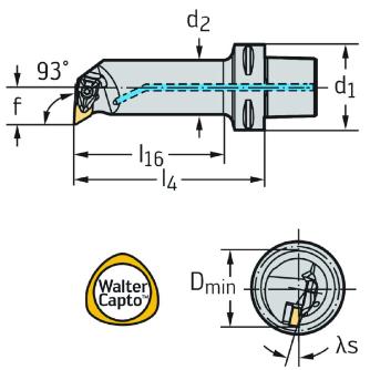 ワルタージャパン（株） ボーリングバー リジットクランプ C4 ボーリングバー　リジットクランプ C4-DDUNR-17090-11