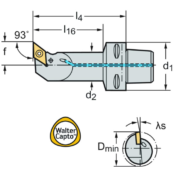 ワルタージャパン（株） ボーリングバー レバークランプ C4 ボーリングバー　レバークランプ C4-PDUNL-27080-15