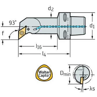 ワルタージャパン（株） ボーリングバー レバークランプ C4 ボーリングバー　レバークランプ C4-PDUNR-22110-11