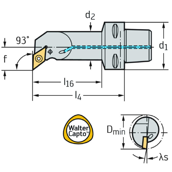 ワルタージャパン（株） ボーリングバー レバークランプ C4 ボーリングバー　レバークランプ C4-PDUNR-22110-11