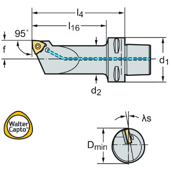 ワルタージャパン（株） ボーリングバー レバークランプ C4 ボーリングバー　レバークランプ C4-PWLNL-13075-06
