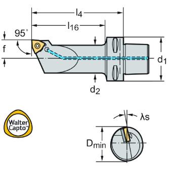 ワルタージャパン（株） ボーリングバー レバークランプ C4 ボーリングバー　レバークランプ C4-PWLNL-22110-08