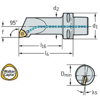 ワルタージャパン（株） ボーリングバー レバークランプ C5 ボーリングバー　レバークランプ C5-PWLNR-27140-08