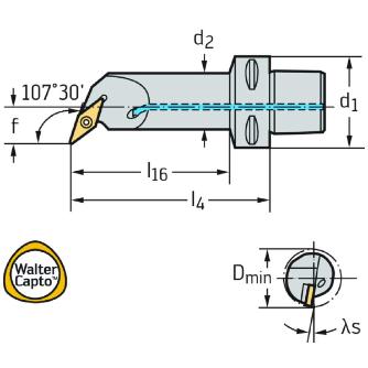 ワルタージャパン（株） ボーリングバー スクリュークランプ C5 ボーリングバー　スクリュークランプ C5-SVQBR-22110-16