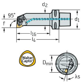 ワルタージャパン（株） ボーリングバー リジットクランプ C6 ボーリングバー　リジットクランプ C6-DWLNR-27140-10