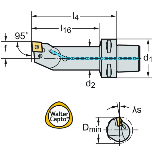 ワルタージャパン（株） ボーリングバー レバークランプ C6 ボーリングバー　レバークランプ C6-PCLNL-22110-12
