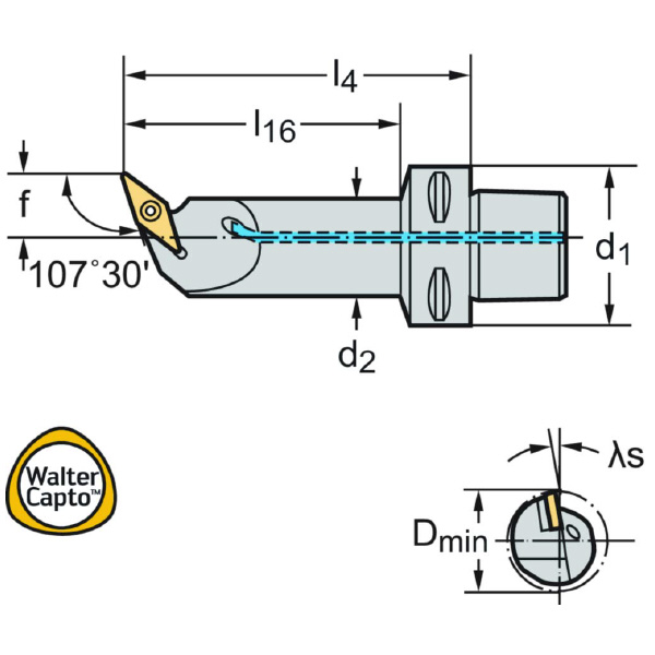 ワルタージャパン（株） ボーリングバー スクリュークランプ C6 ボーリングバー　スクリュークランプ C6-SVQBL-35175-16