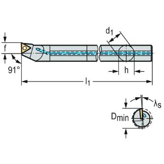 ワルタージャパン（株） ボーリングバー スクリュークランプ E06M ボーリングバー　スクリュークランプ E06M-STFCL1.8