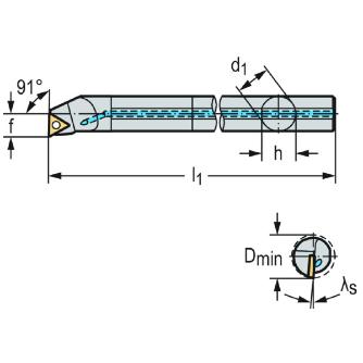 ワルタージャパン（株） ボーリングバー スクリュークランプ E06M ボーリングバー　スクリュークランプ E06M-STFCR1.8