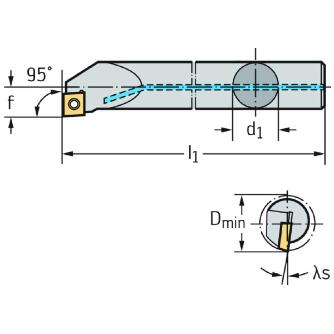 ワルタージャパン（株） ボーリングバー スクリュークランプ E10M ボーリングバー　スクリュークランプ E10M-SCLCL06-R