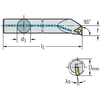 ワルタージャパン（株） ボーリングバー スクリュークランプ E10M ボーリングバー　スクリュークランプ E10M-STFCL09-R
