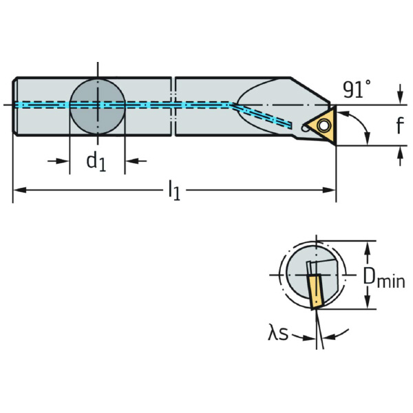 ワルタージャパン（株） ボーリングバー スクリュークランプ E10M ボーリングバー　スクリュークランプ E10M-STFCL09-R