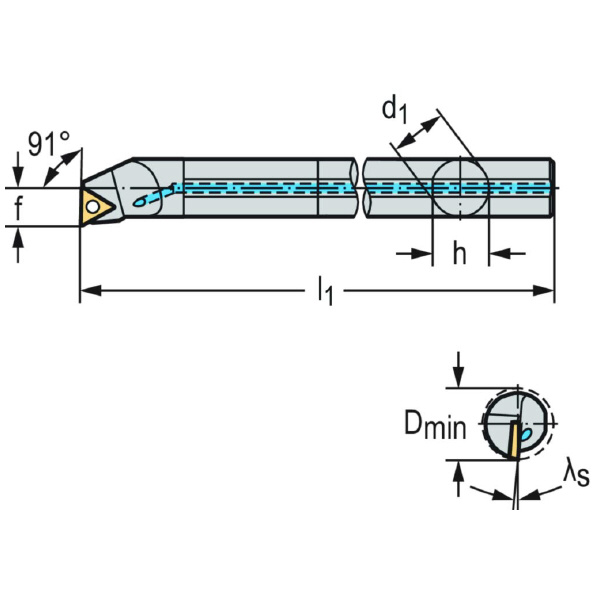 ワルタージャパン（株） ボーリングバー スクリュークランプ E10R ボーリングバー　スクリュークランプ E10R-STFCR2