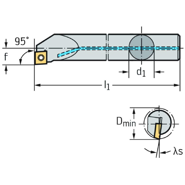 ワルタージャパン（株） ボーリングバー スクリュークランプ E25T ボーリングバー　スクリュークランプ E25T-SCLCR09-R