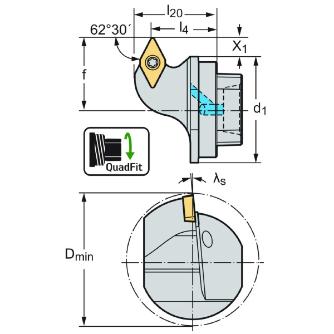 ワルタージャパン（株） 交換式ヘッド スクリュークランプ Q25 交換式ヘッド　スクリュークランプ Q25-SDXCL-17018-11