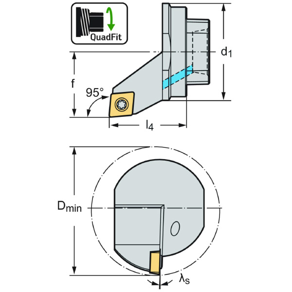 ワルタージャパン（株） 交換式ヘッド スクリュークランプ Q32 交換式ヘッド　スクリュークランプ Q32-SCLCR-22032-12