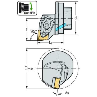 ワルタージャパン（株） 交換式ヘッド リジットクランプ Q40 交換式ヘッド　リジットクランプ Q40-DCLNR-27032-12