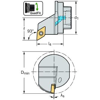 ワルタージャパン（株） 交換式ヘッド スクリュークランプ Q40 交換式ヘッド　スクリュークランプ Q40-SDUCR-27032-11