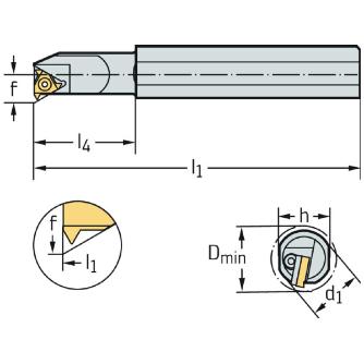 ワルタージャパン（株） ボーリングバー めねじ S25R ボーリングバー　めねじ S25R-NTS-IR16-29