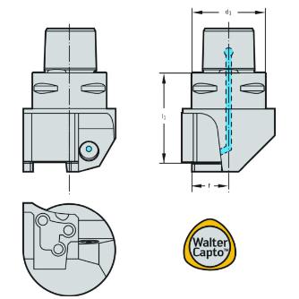 ワルタージャパン（株） 旋削ホルダー モジュール式 C4 旋削ホルダー　モジュール式 C4-MSS-E25L90