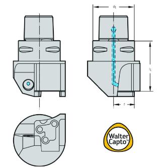 ワルタージャパン（株） 旋削ホルダー モジュール式 C6 旋削ホルダー　モジュール式 C6-MSS-E32R90
