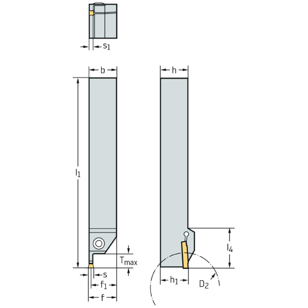 ワルタージャパン（株） シャンク工具 外径溝加工 G1011 シャンク工具　外径溝加工 G1011.1212L-2T12GX16