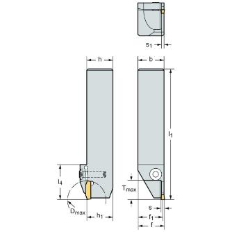 ワルタージャパン（株） シャンク工具 外径溝加工 G1011 シャンク工具　外径溝加工 G1011.12R-2T21GX24