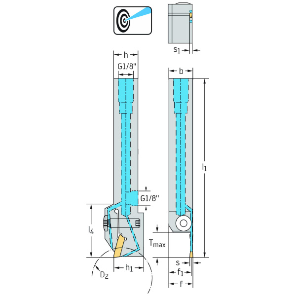 ワルタージャパン（株） シャンク工具 外径溝加工 G1011 シャンク工具　外径溝加工 G1011.12R-3T21GX24-P