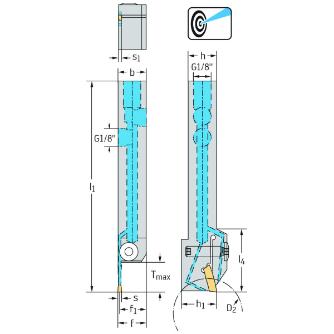 ワルタージャパン（株） シャンク工具 外径溝加工 G1011 シャンク工具　外径溝加工 G1011.1616L-2T15GX16-P