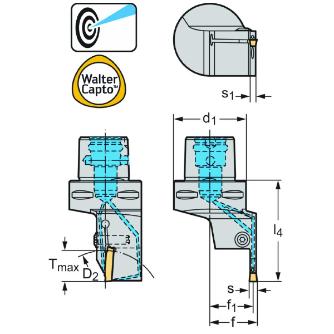 ワルタージャパン（株） 溝入れホルダー 外径溝加工 G1011-C 溝入れホルダー　外径溝加工 G1011-C5L-3T21GX24-P