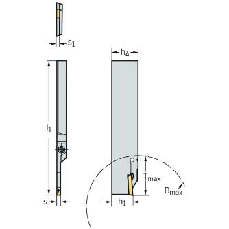ワルタージャパン（株） 強化型突切りブレード G1041 強化型突切りブレード G1041.26L-2T23GX24