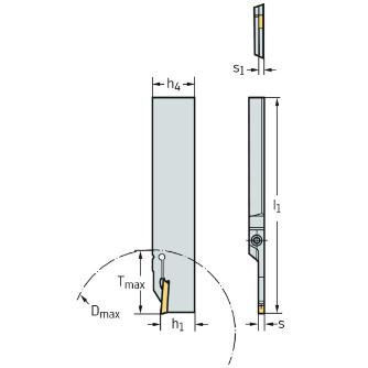 ワルタージャパン（株） 強化型突切りブレード G1041 強化型突切りブレード G1041.26R-2T16GX16
